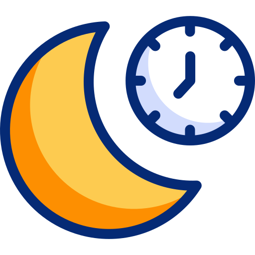 Moon and clock