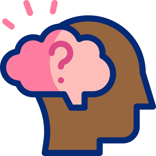 Head with thought bubble and question mark